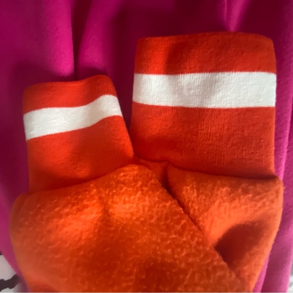 Pink/orange colorblock double-breasted coat, Medium Size 8/10 - Picture 7 of 10